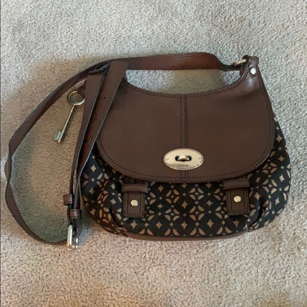 FOSSIL Maddox Brown Leather Bag with original tag